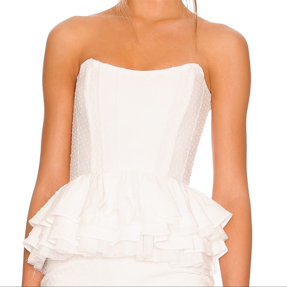 V. Chapman Marie Corset Top in white meringue - runs slightly small